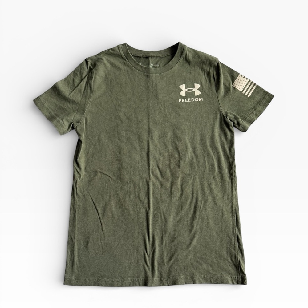 UA Boys Olive Freedom Tee